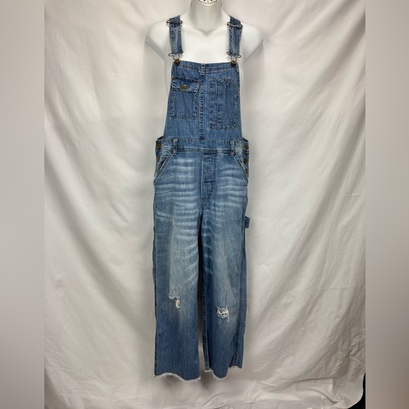 Anthropologie Denim - Anthropologie Pilcro Faded Blue Denim Overalls